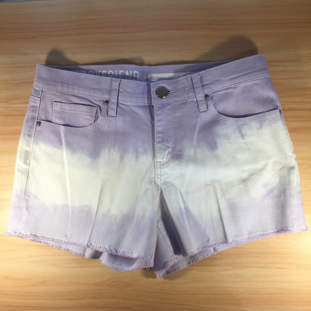 DKNY City Boyfriend Lavender and White Ombre Shorts Size 6